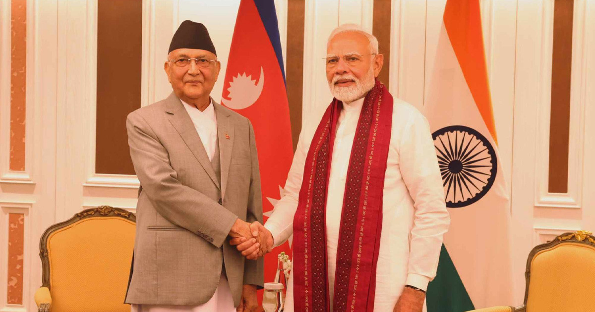 थाइल्यान्डमा भयो प्रधानमन्त्री ओली र  मोदीबीच भेटवार्ता