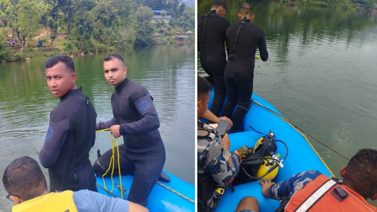 बेगनास तालमा बेपत्ता श्रेष्ठको शव ३५ फिट गहिराइमा भेटियो